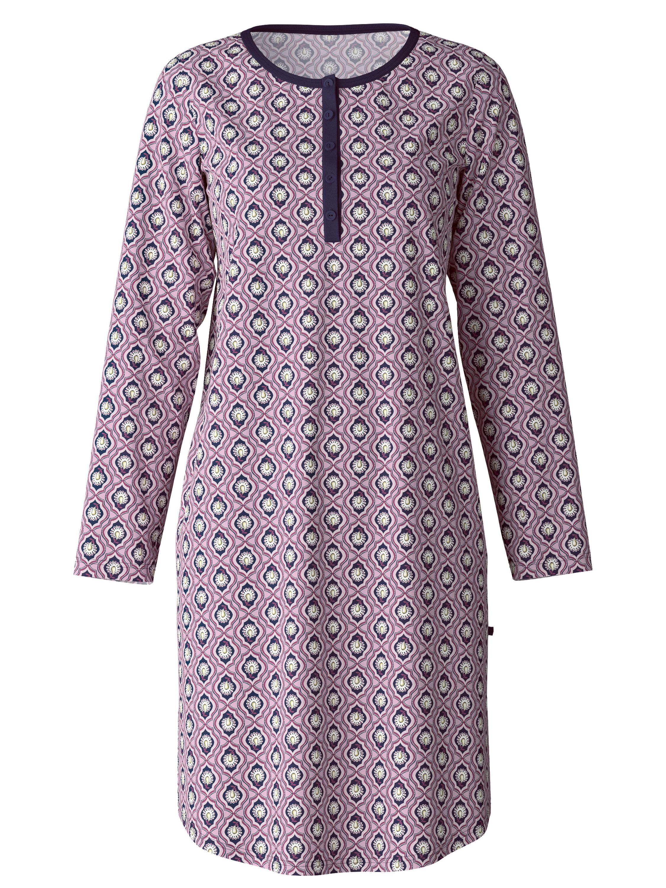 Schlafkleid aus Baumwolle - 488 peacoat blue - Rosa