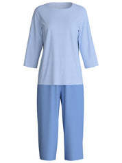 Pyjama Set 3/4 - 399-hydrangea blue - Blau