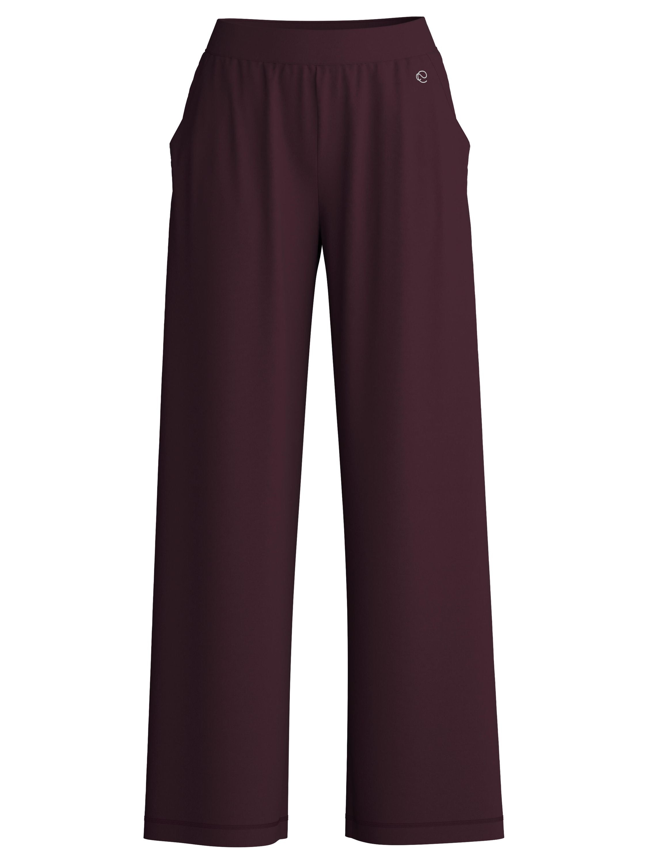 Pyjamahose Loose Fit - 227 black cherry - Rot