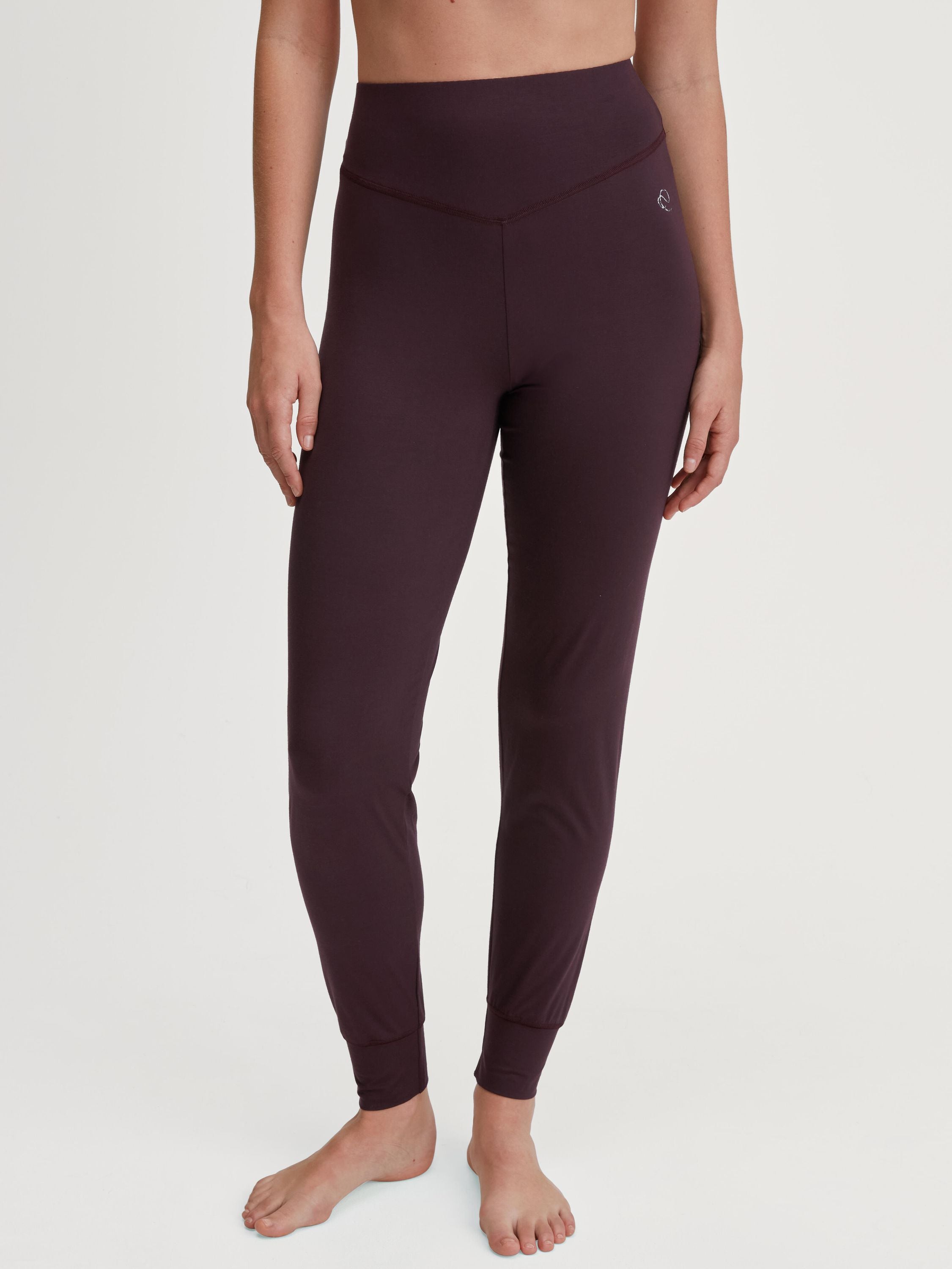 Pyjamahose Slim Fit - 227 black cherry - Rot