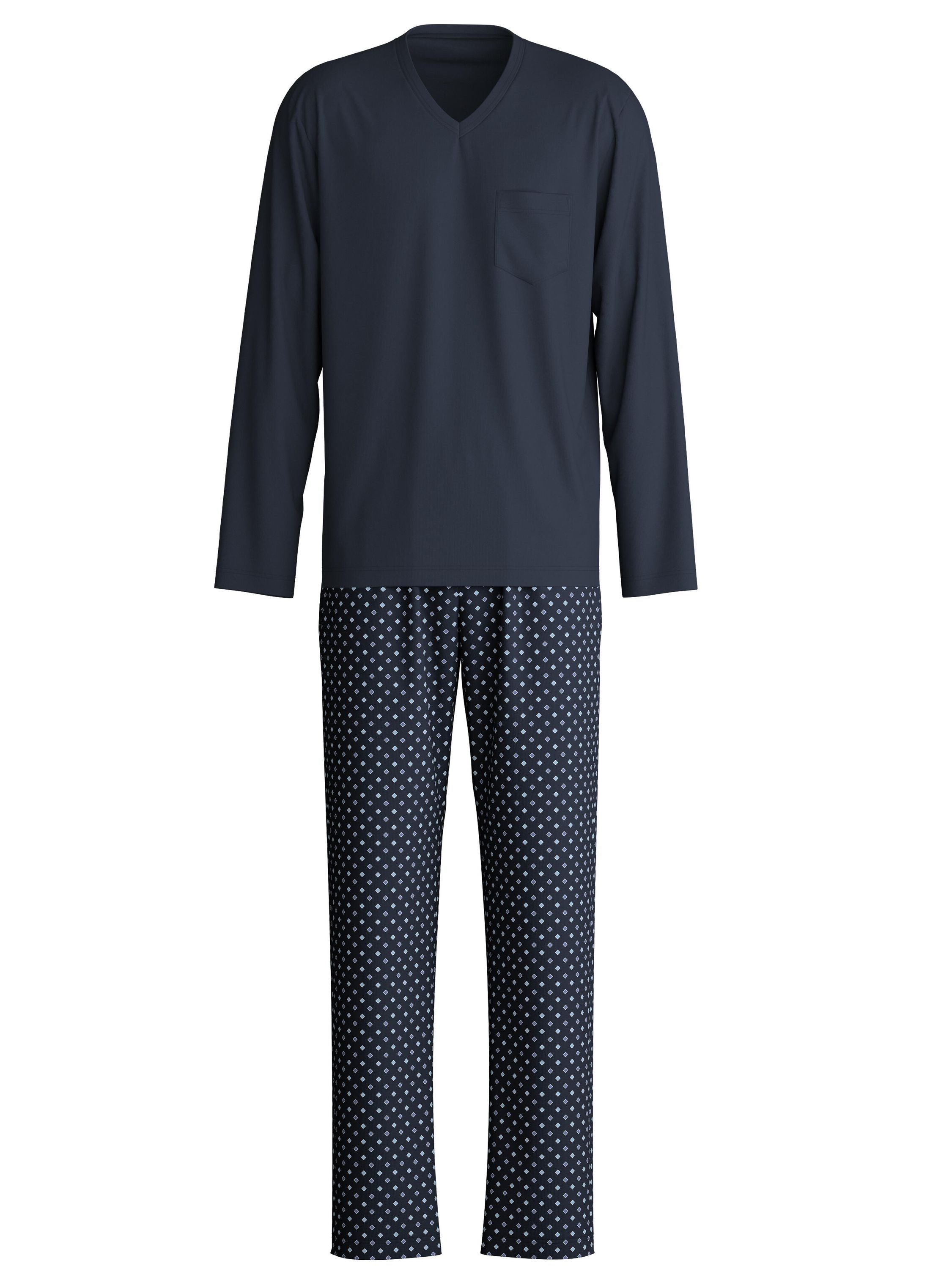 Pyjama Set - 480-saphir blue - Blau