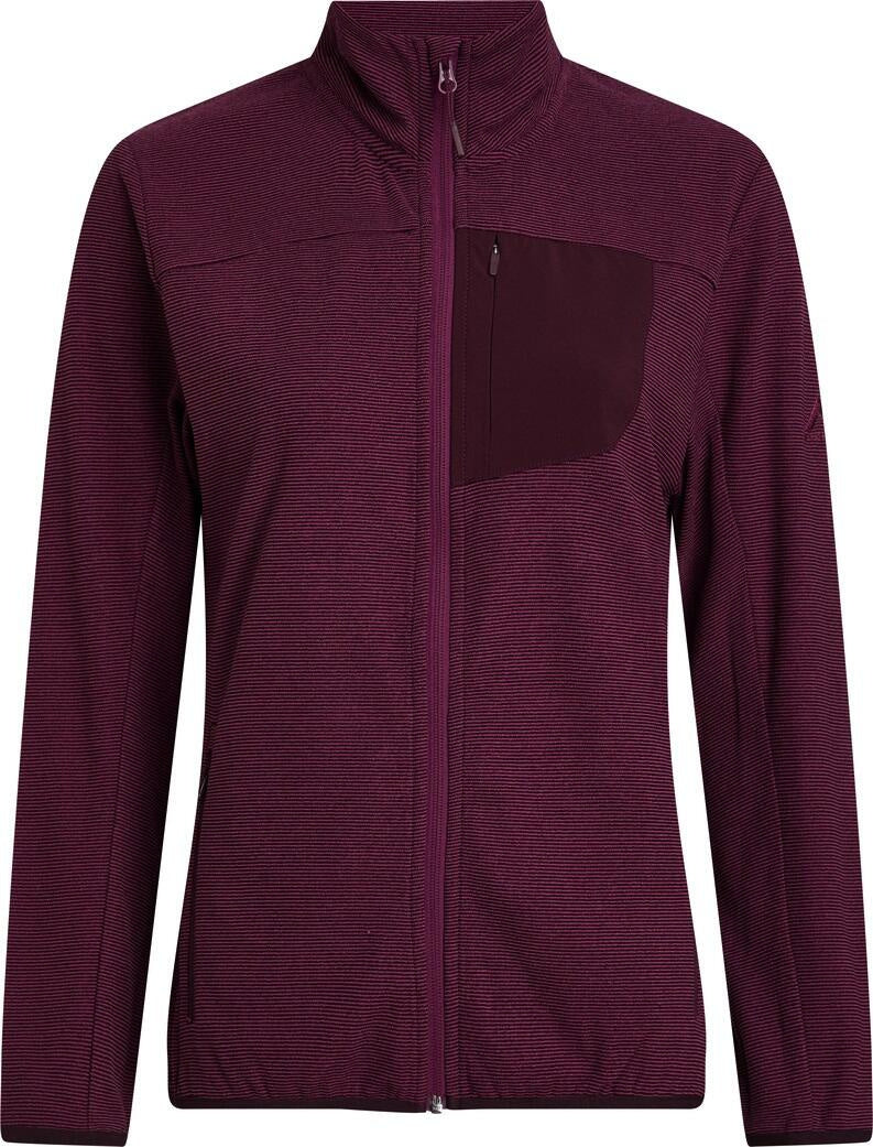 Gerippte Unterziehjacke - 905-MELANGE/RED WINE - Violett