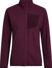 Gerippte Unterziehjacke - 905-MELANGE/RED WINE - Violett