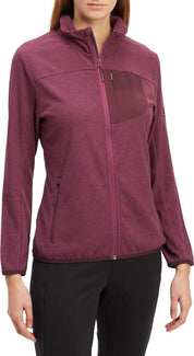 Gerippte Unterziehjacke - 905-MELANGE/RED WINE - Violett