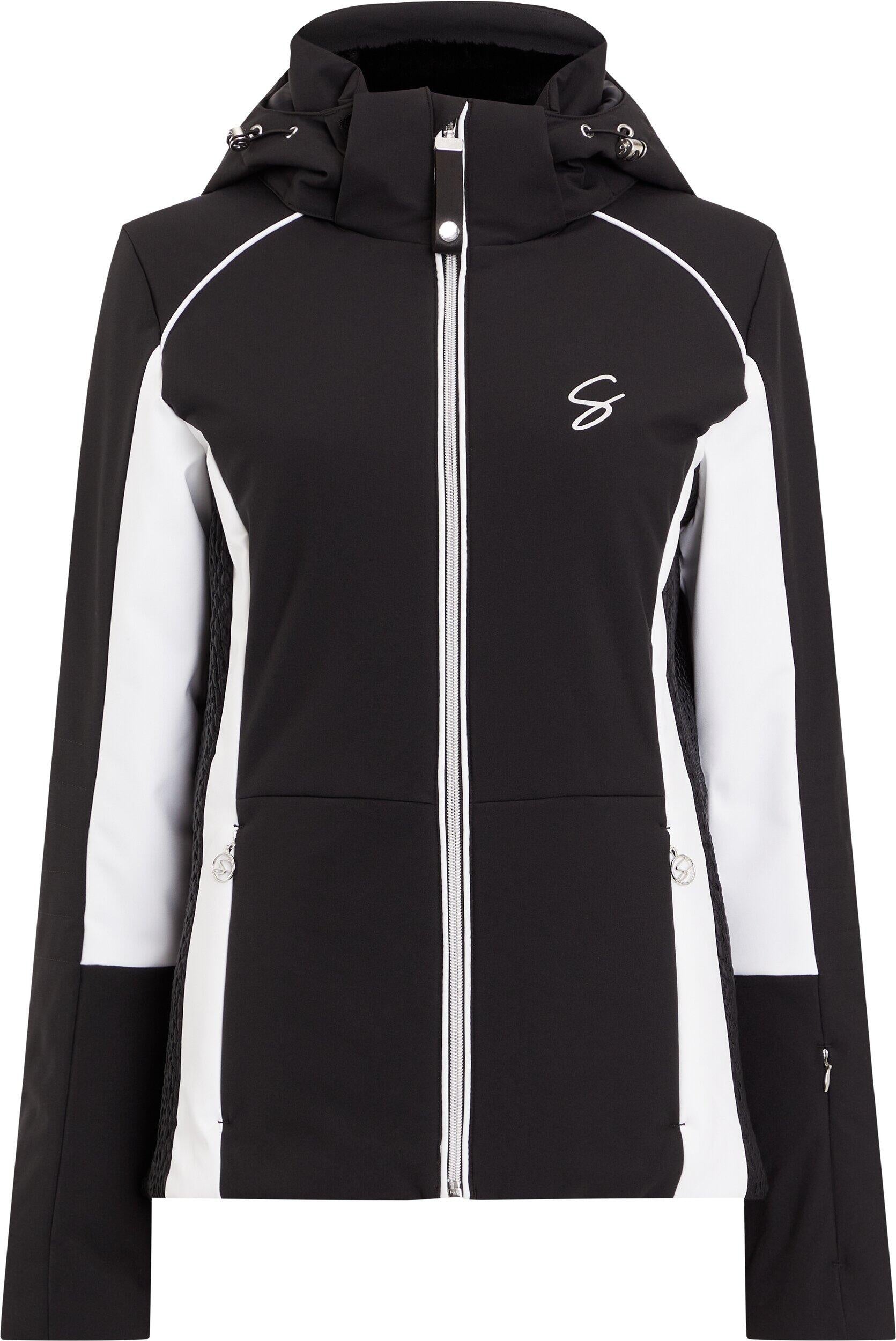 Skijacke IDA II mit abnehmbarer Kapuze - 057-BLACK NIGHT - Schwarz | Weiß