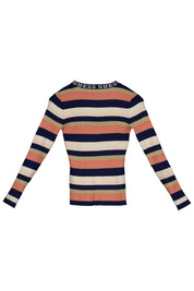 Feinstrick Pullover gestreift - BLU&GOLD LUREX STRIP - Mehrfarbig