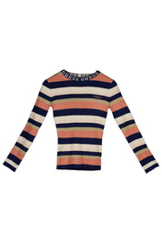 Feinstrick Pullover gestreift - BLU&GOLD LUREX STRIP - Mehrfarbig