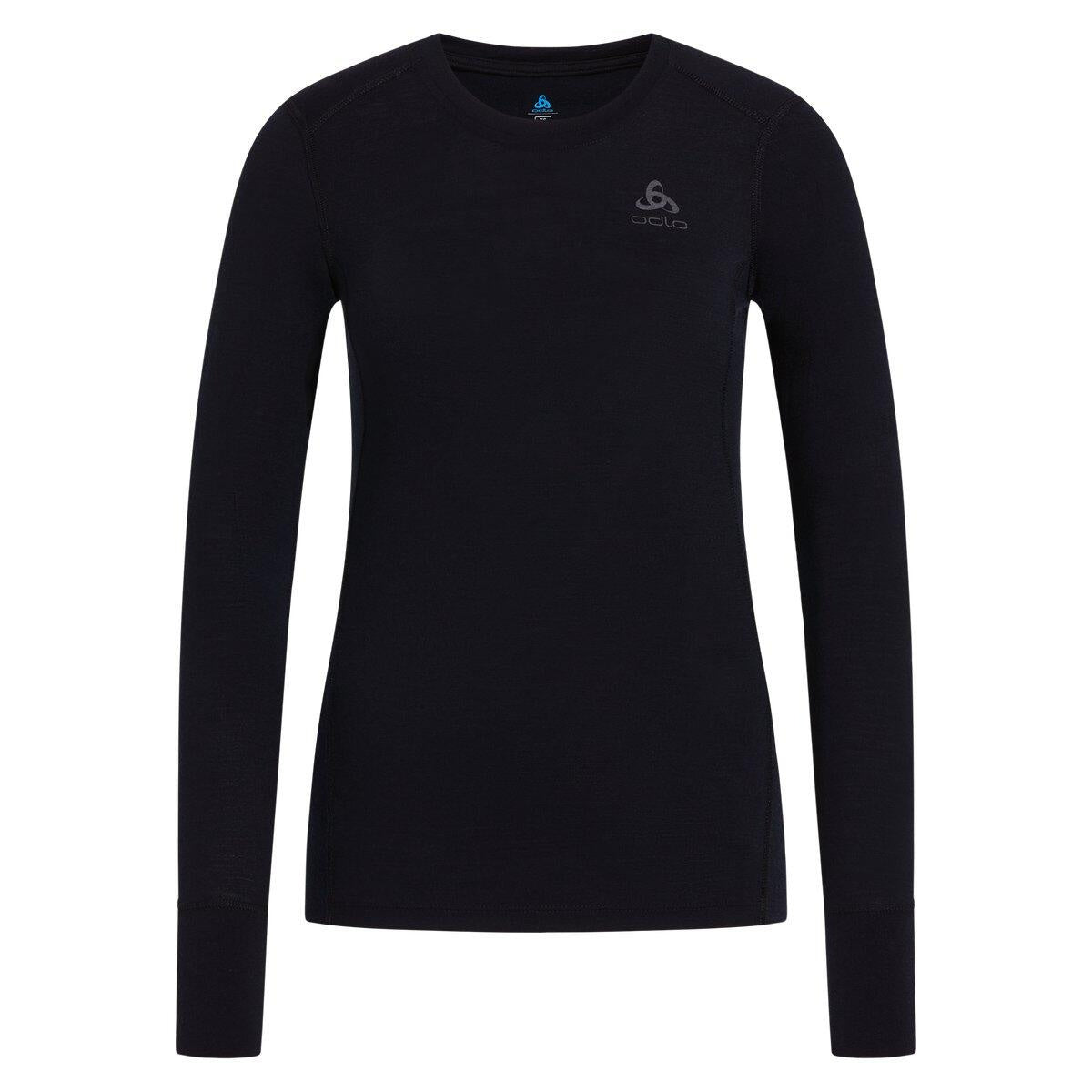 Longsleeve aus Merinowolle - 15000-black - Schwarz