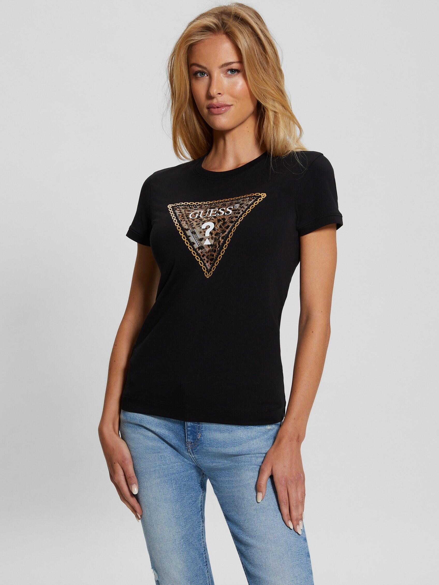 T-Shirt mit Print - JBLK Jet Black A996 - Schwarz