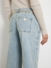 Mid waist wide leg jeans - BEVT BELIEVE IT - Blau