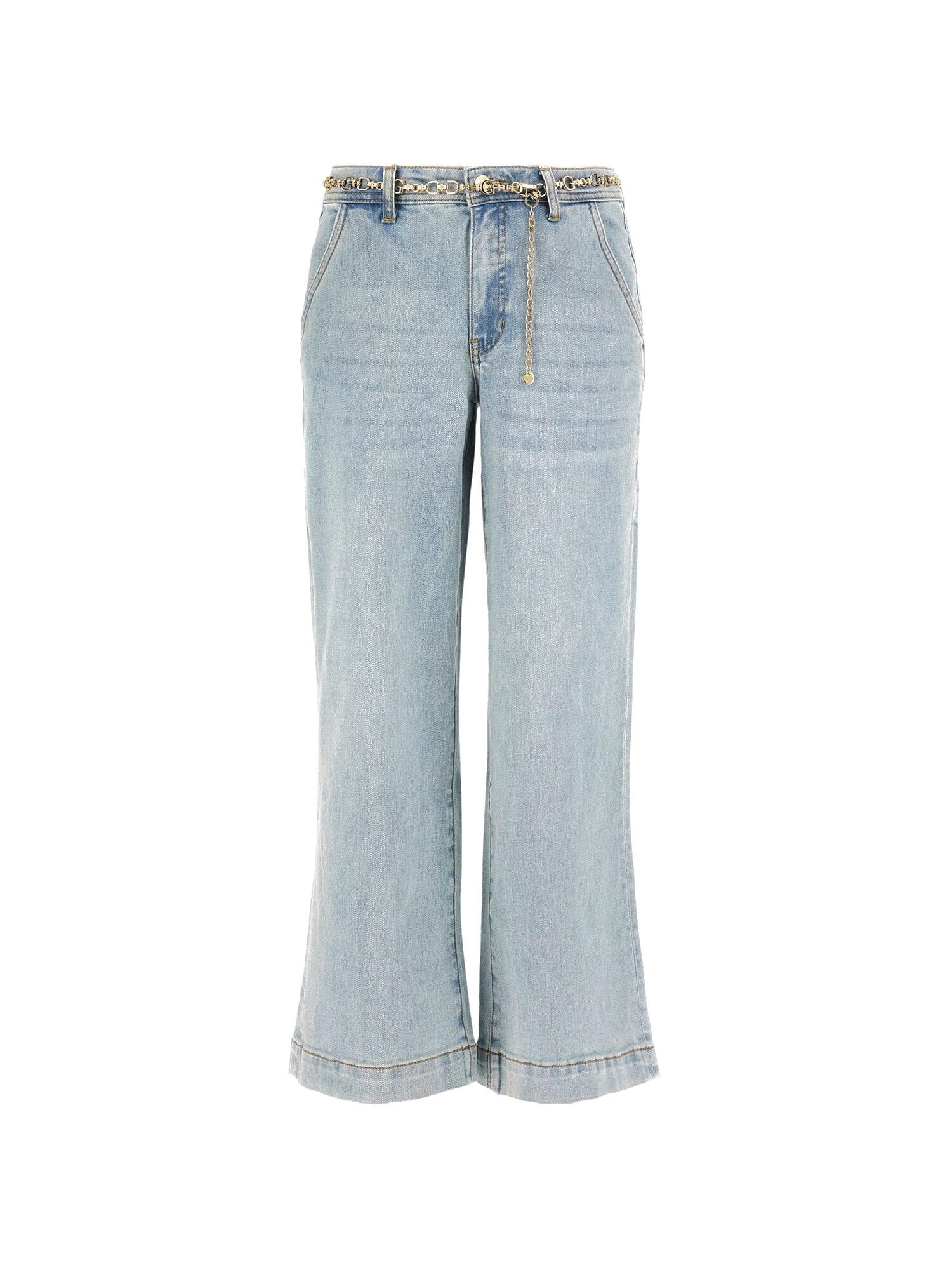 Mid waist wide leg jeans - BEVT BELIEVE IT - Blau