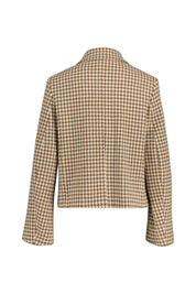 Wolljacke mit aufliegendem Kragen - Rust/Copper - Braun