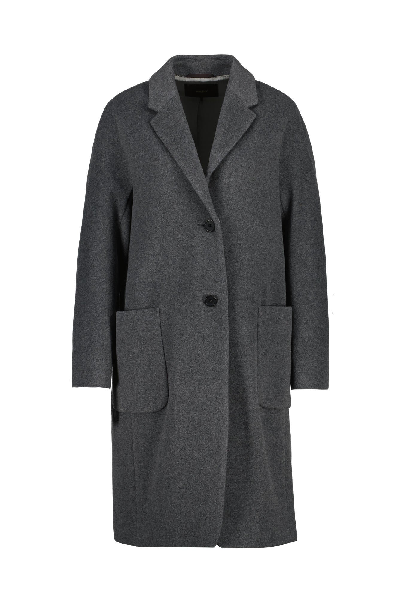 Mantel aus Wollmix - Dark Grey - Grau