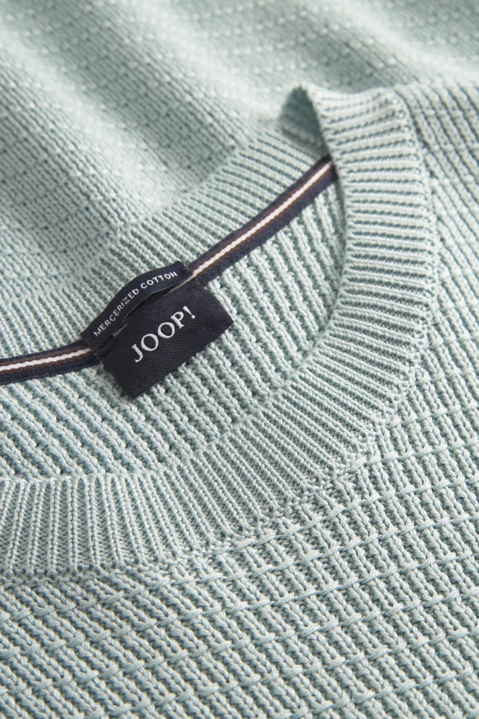 Strickpullover aus Baumwolle - 340 - Türkis