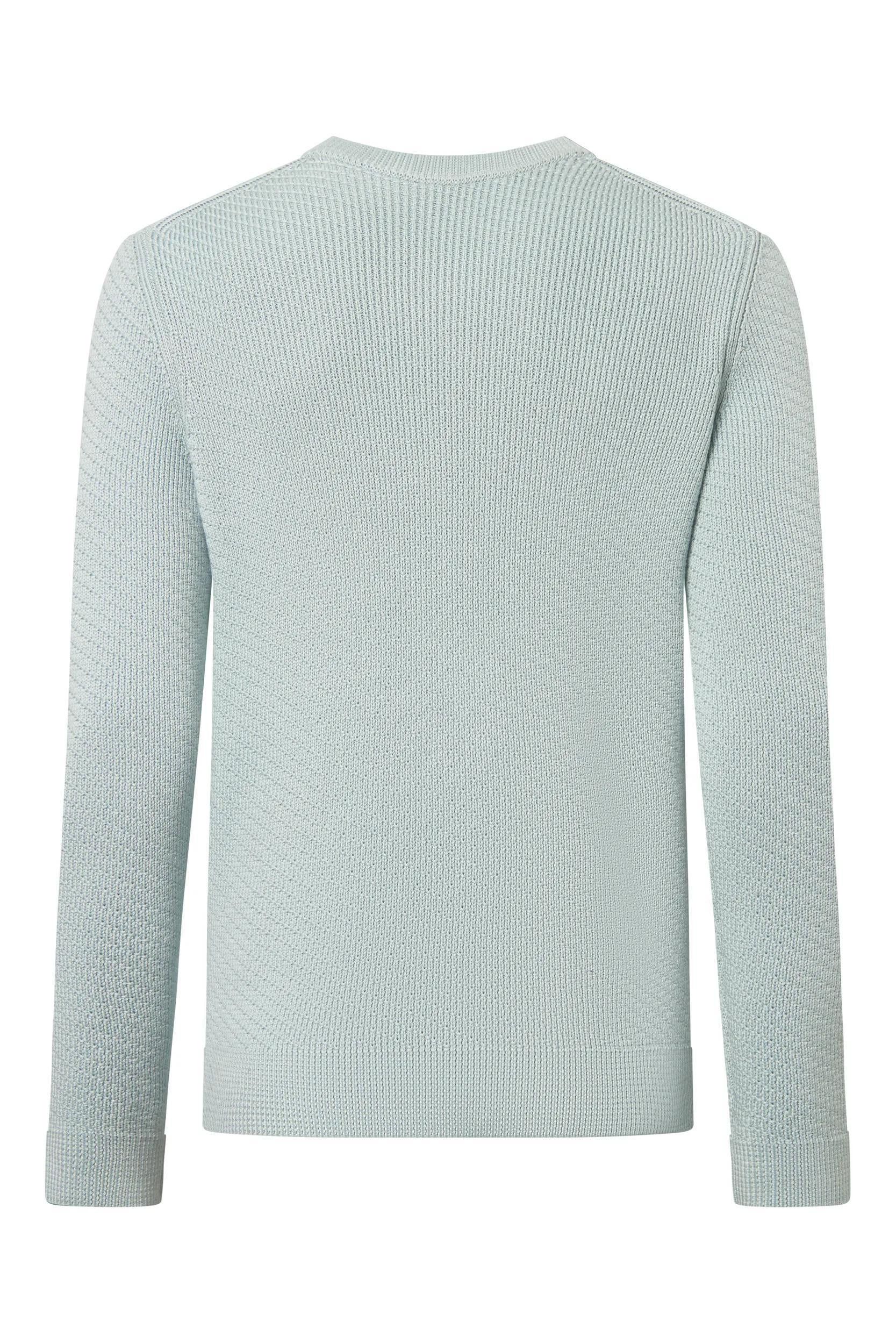 Strickpullover aus Baumwolle - 340 - Türkis