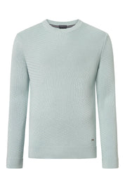 Strickpullover aus Baumwolle - 340 - Türkis