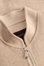 Wolljacke mit Stehkragen - Open Brown 248 - Beige