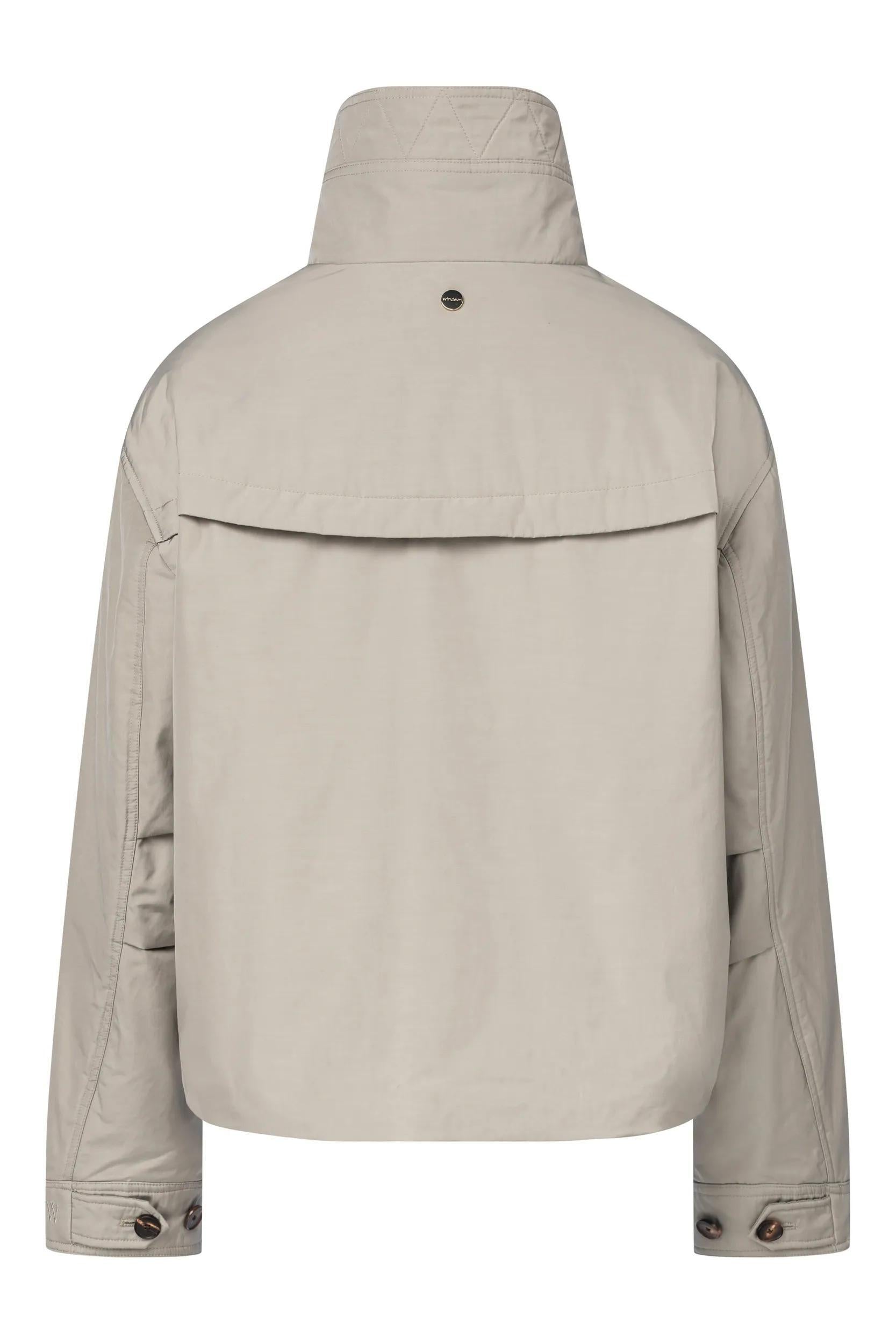 Übergangsjacke mit Stehkragen - Dark Beige 251 - Grau