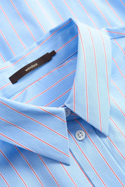 Bluse aus Baumwolle - Open Blue 466 - Blau