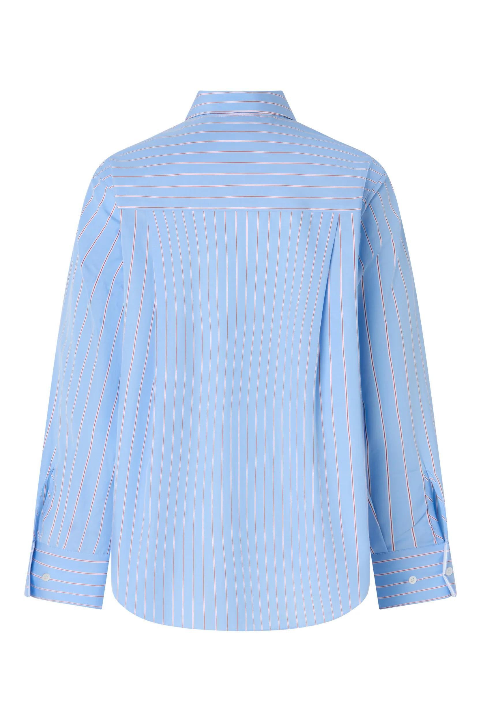 Bluse aus Baumwolle - Open Blue 466 - Blau