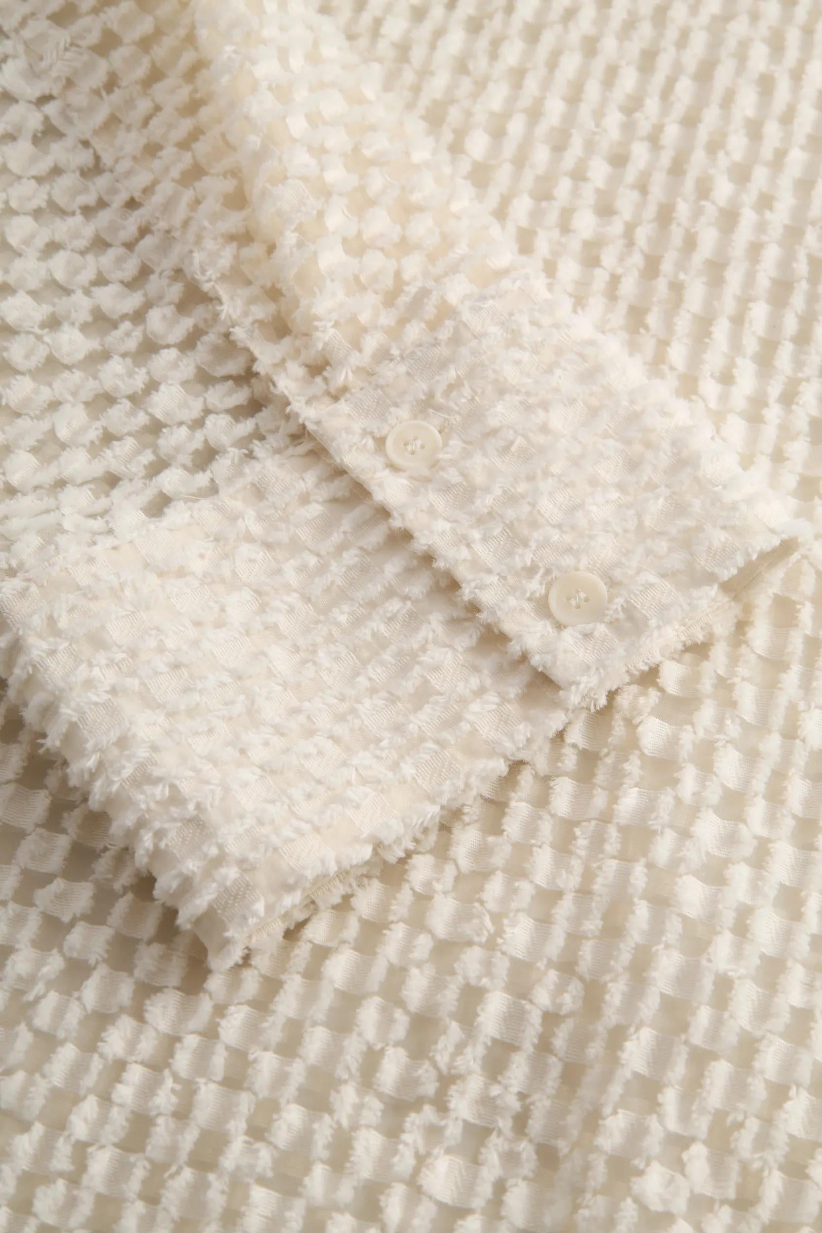 Bluse transparent aus Baumwollmix - Open White 118 - Creme