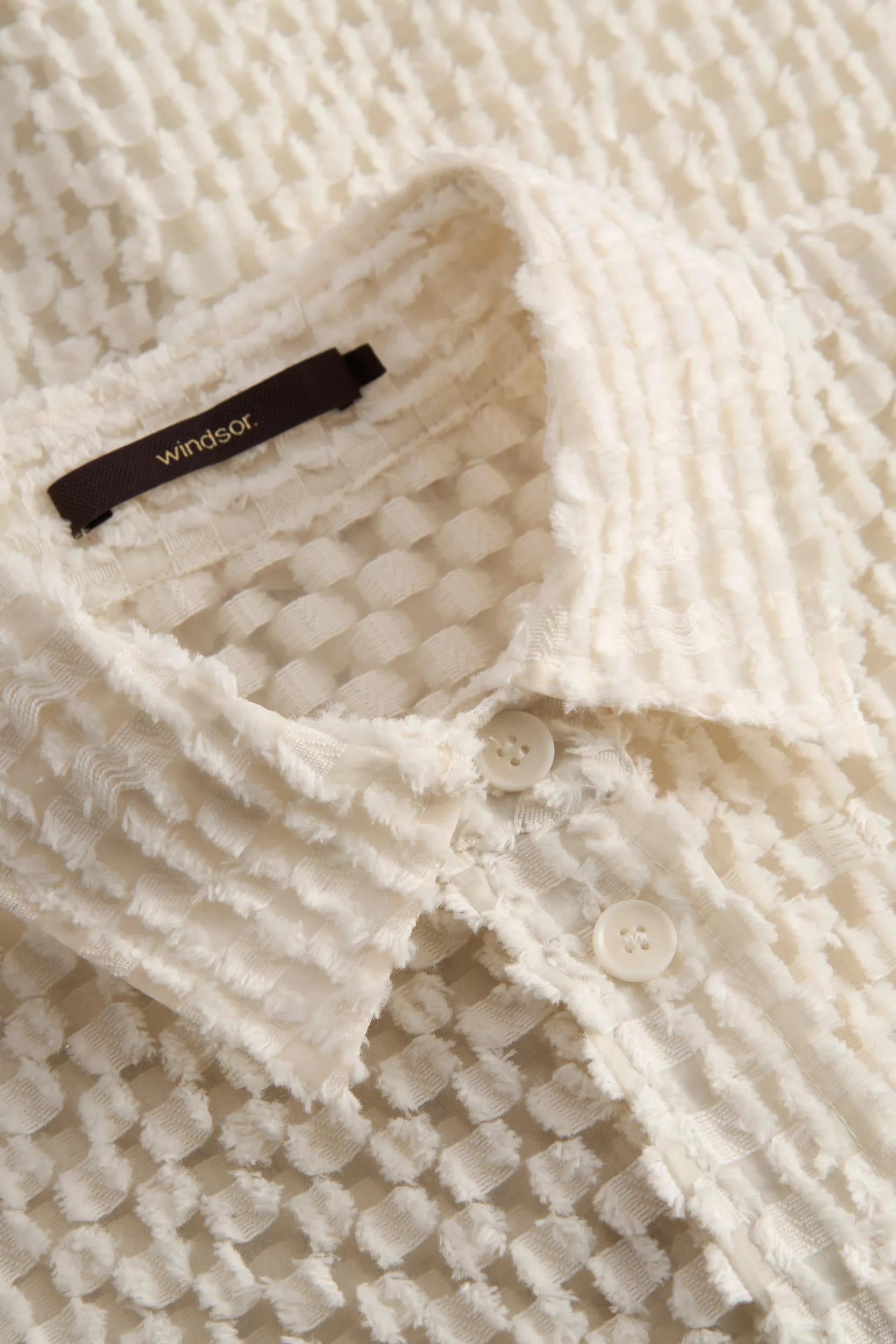 Bluse transparent aus Baumwollmix - Open White 118 - Creme