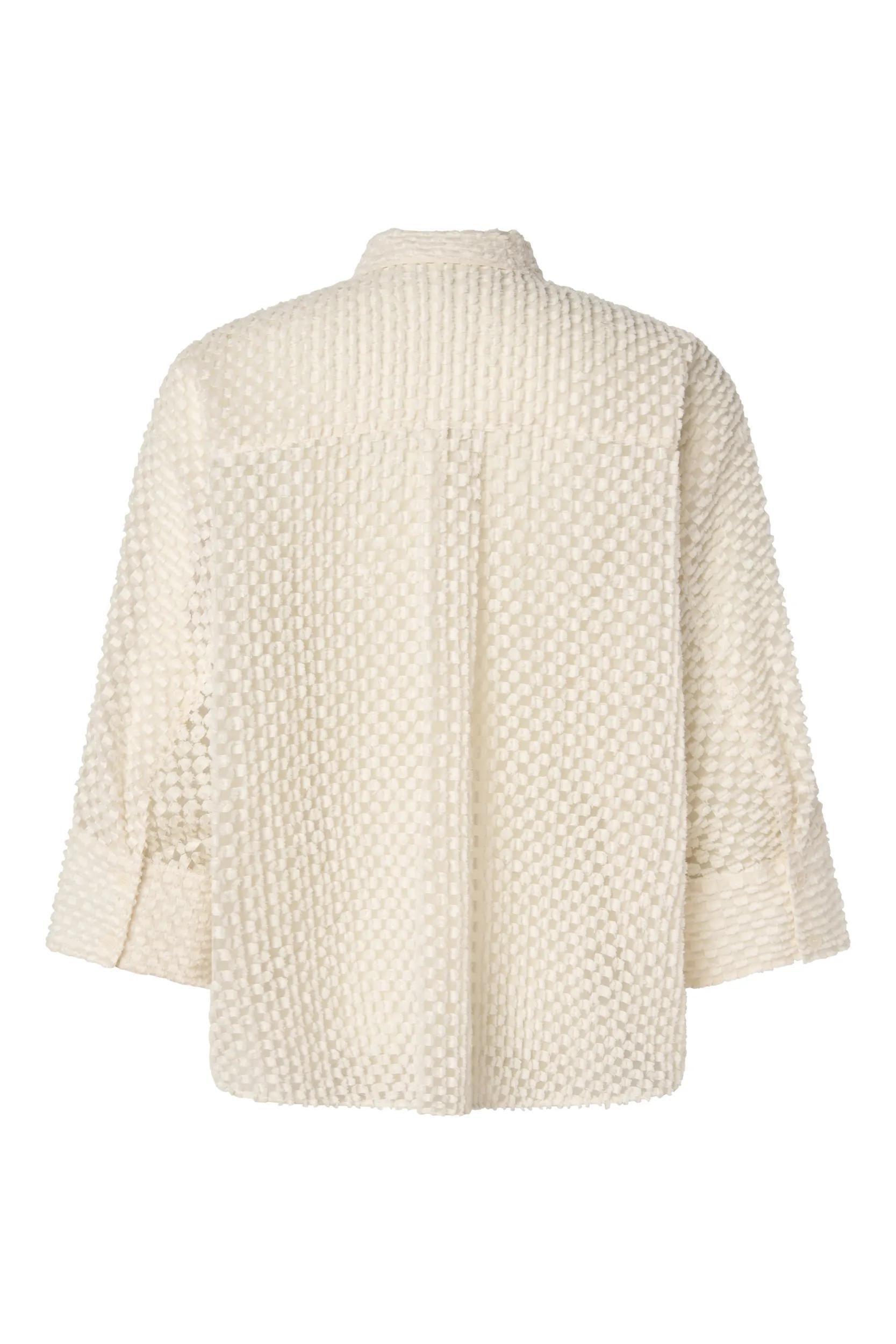 Bluse transparent aus Baumwollmix - Open White 118 - Creme