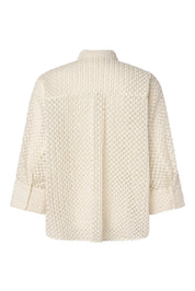 Bluse transparent aus Baumwollmix - Open White 118 - Creme