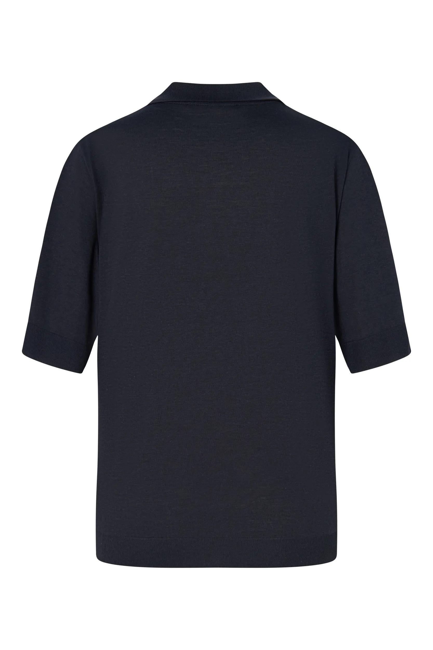 Poloshirt aus Lyocellmix - Navy 415 - Blau