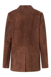 Blazer aus Veloursleder - Medium Brown 215 - Braun