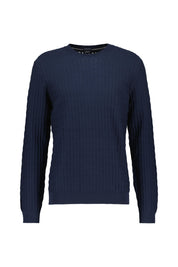 Strickpullover aus Baumwolle - 402 - Blau