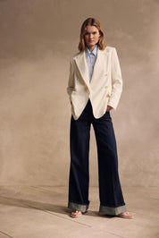 Blazer aus Schurwolle Relaxed Fit - Open White 118 - Creme