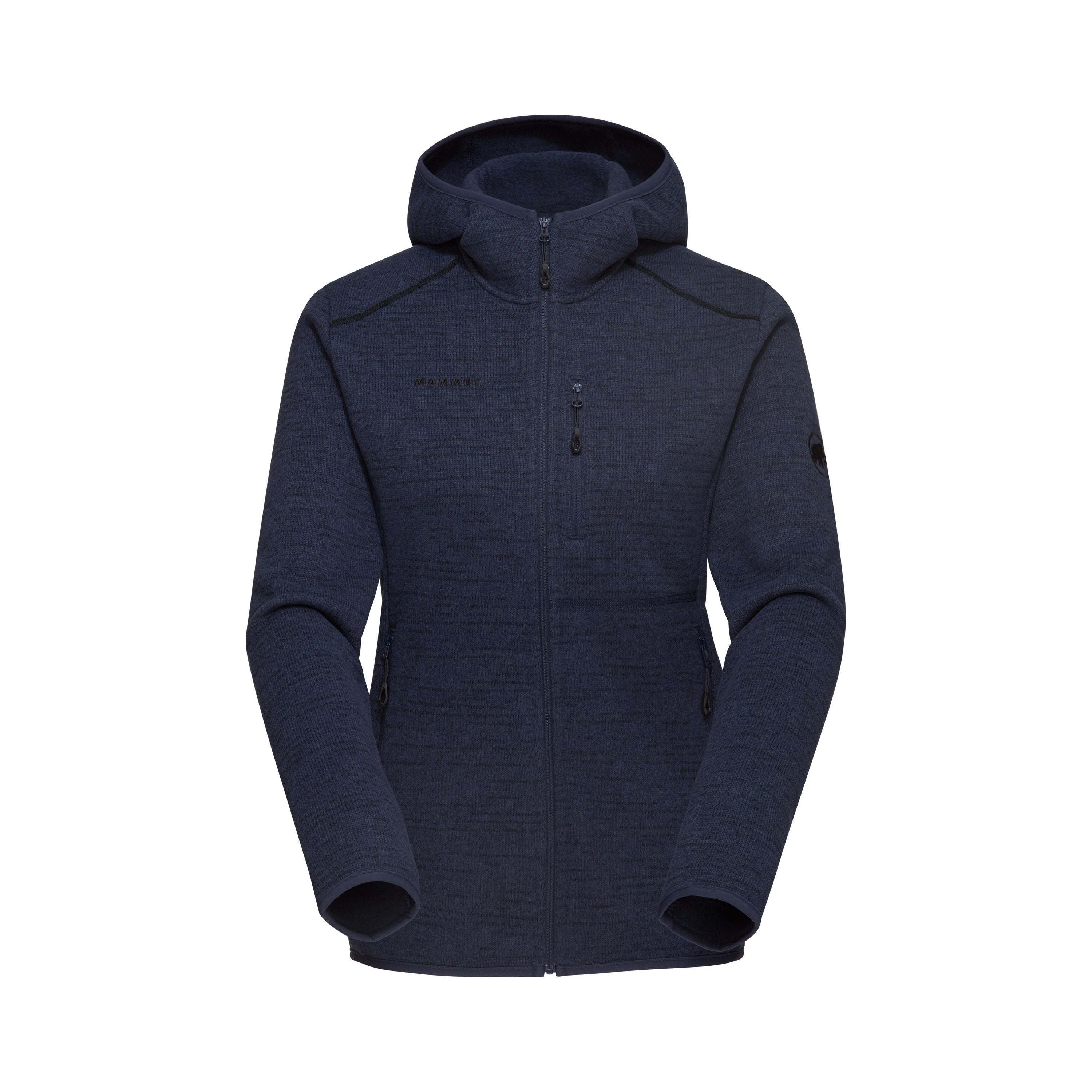 Fleecejacke mit Stehkragen - 5784-marine melange - Blau