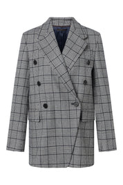 Blazer kariert Regular Fit - Navy - Blau