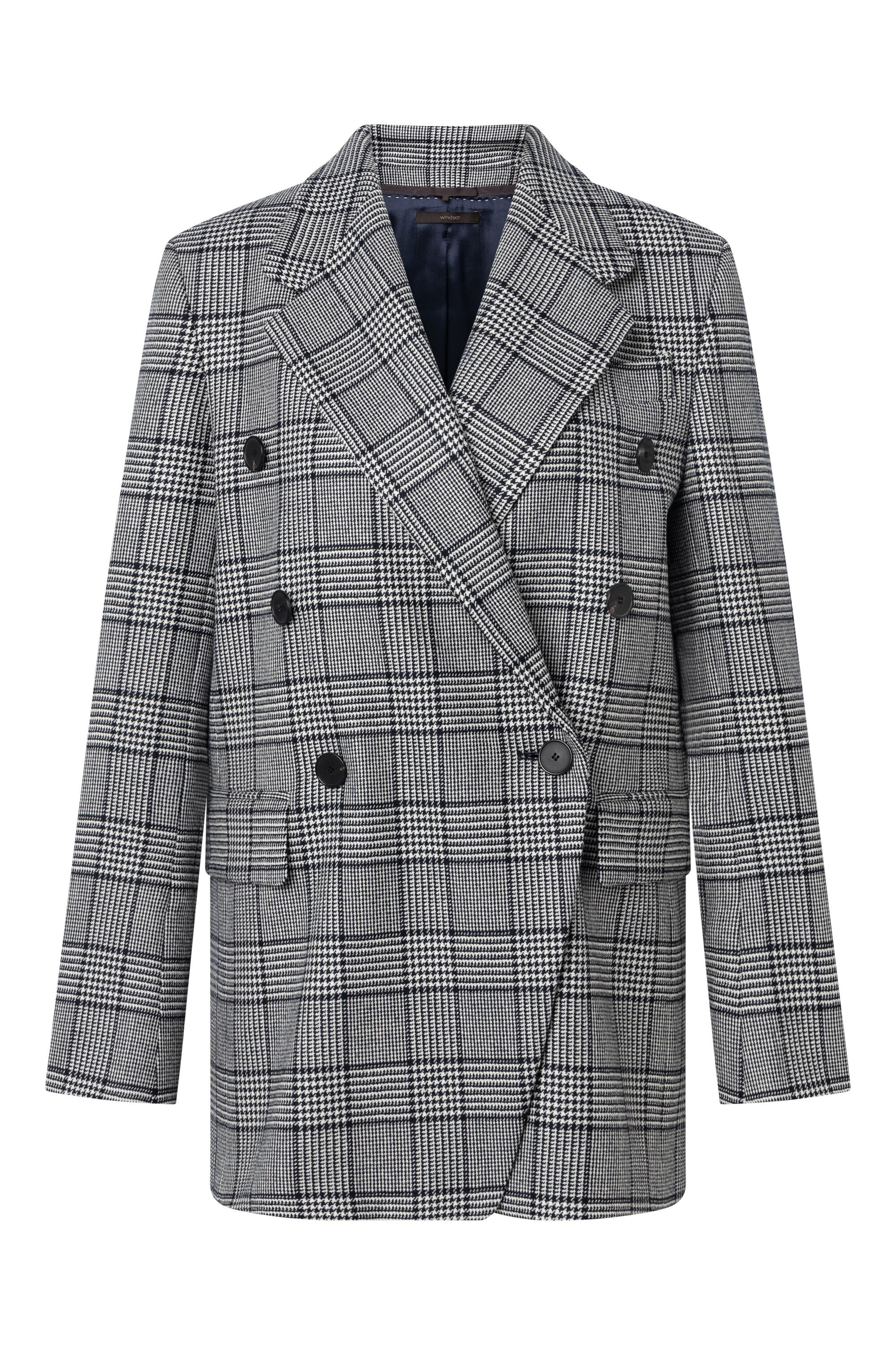 Blazer kariert Regular Fit - Navy - Blau