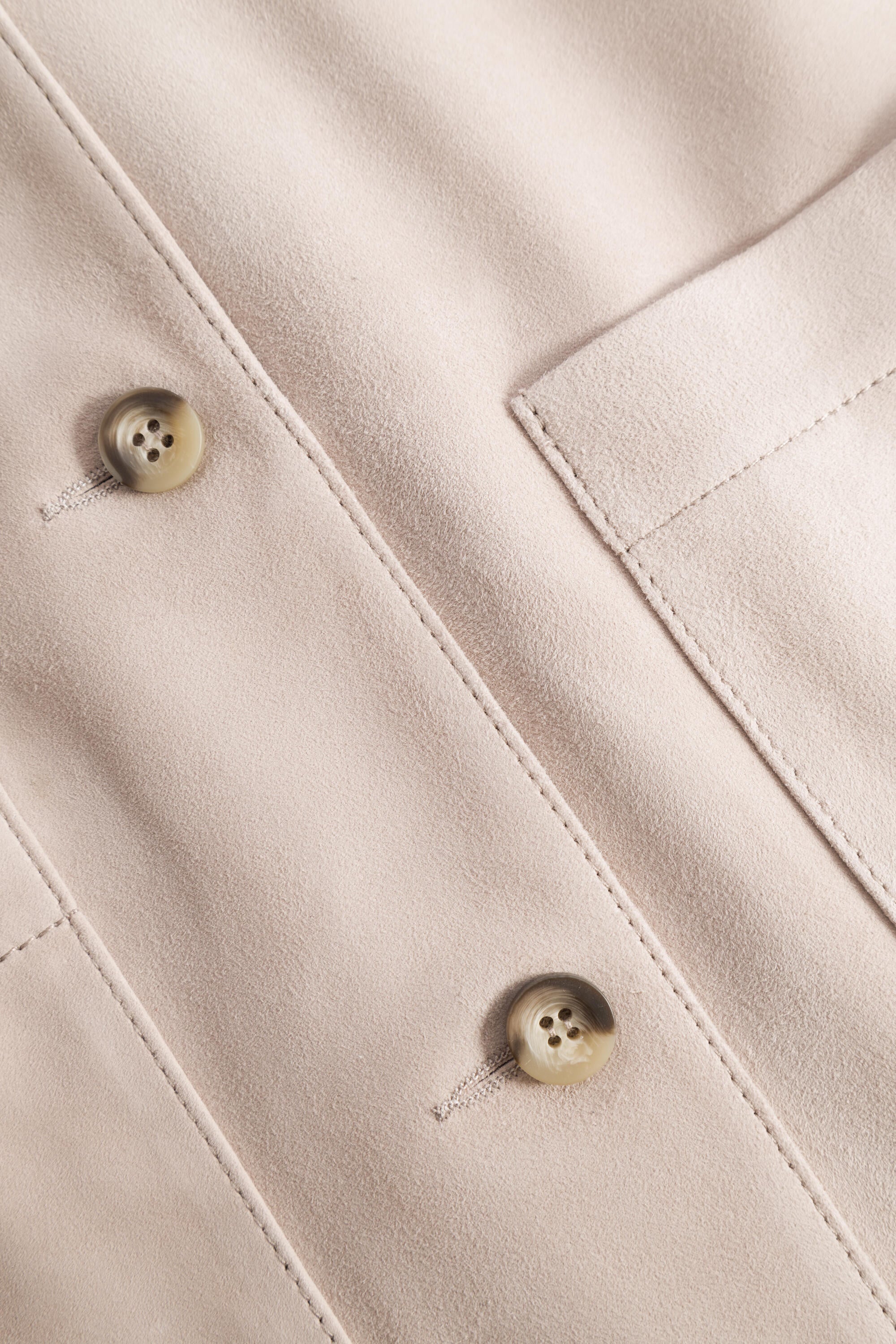Lederjacke mit aufliegendem Kragen - Open Beige - Beige