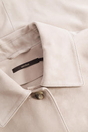 Lederjacke mit aufliegendem Kragen - Open Beige - Beige