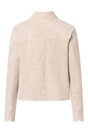 Lederjacke mit aufliegendem Kragen - Open Beige - Beige