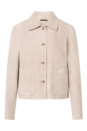 Lederjacke mit aufliegendem Kragen - Open Beige - Beige