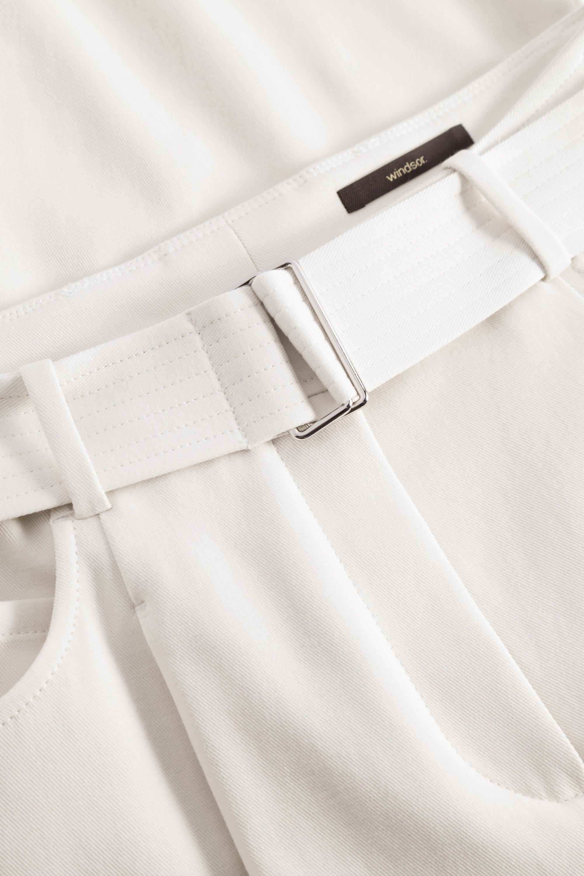 Bundfaltenhose Loose Fit - Open White - Weiß