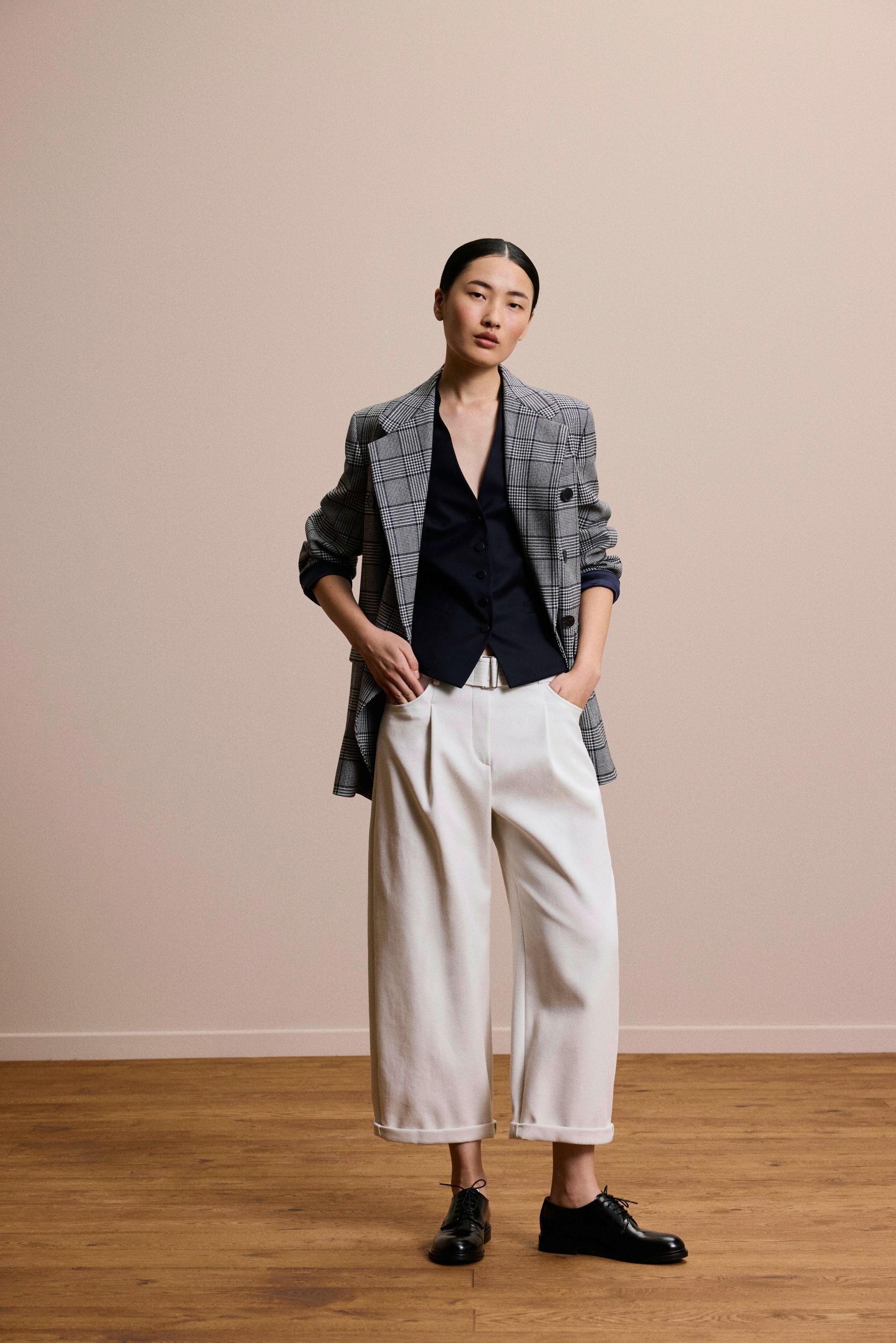 Bundfaltenhose Loose Fit - Open White - Weiß