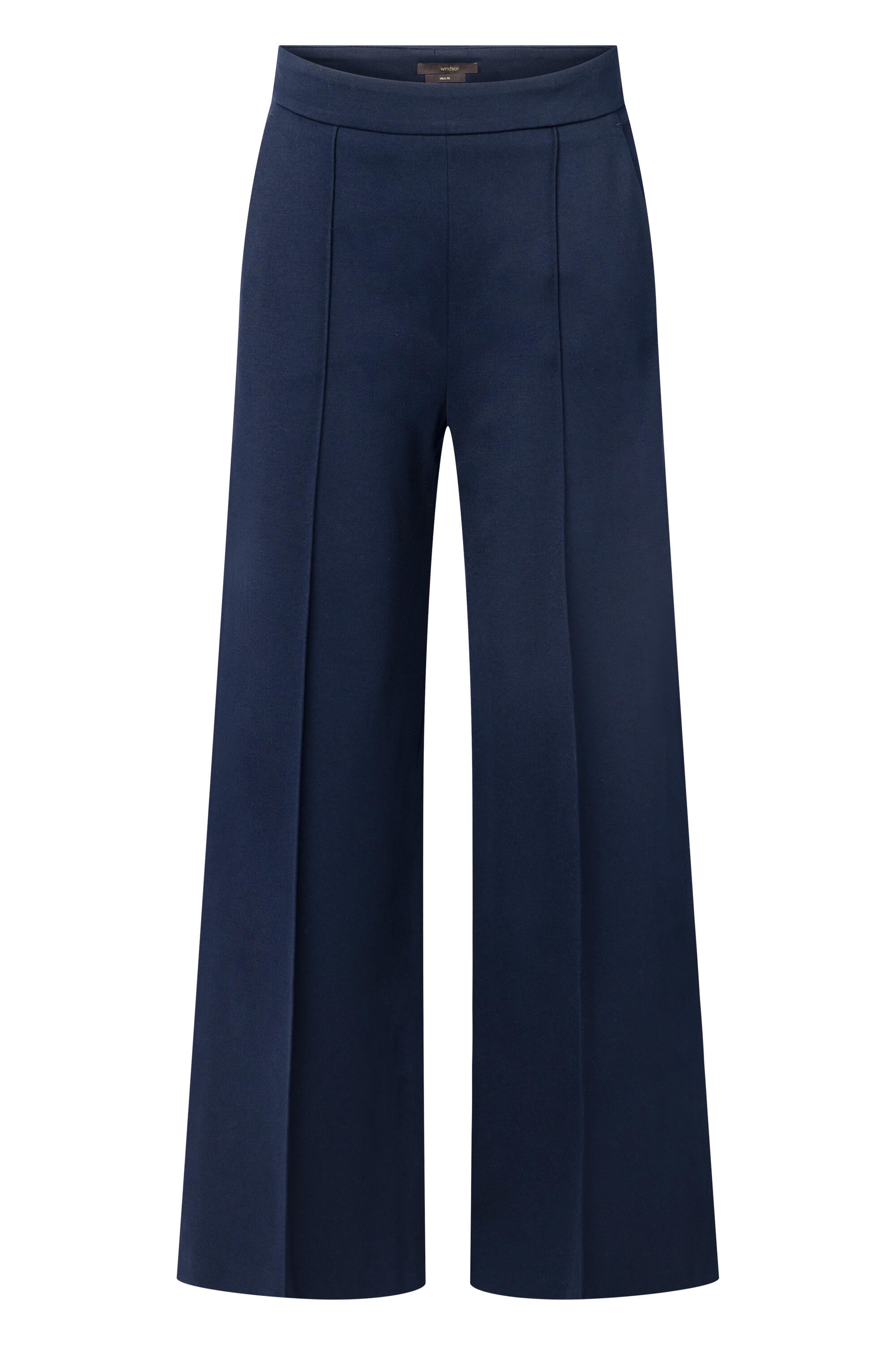 Bundfaltenhose Wide Leg - Navy - Blau