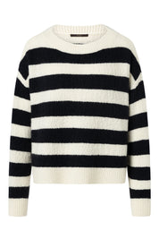 Strickpullover aus Schurwolle - Navy 416 - Blau | Weiß