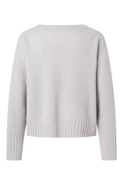 Strickpullover aus Woll-Kaschmir-Mix - Open Beige 298 - Violett