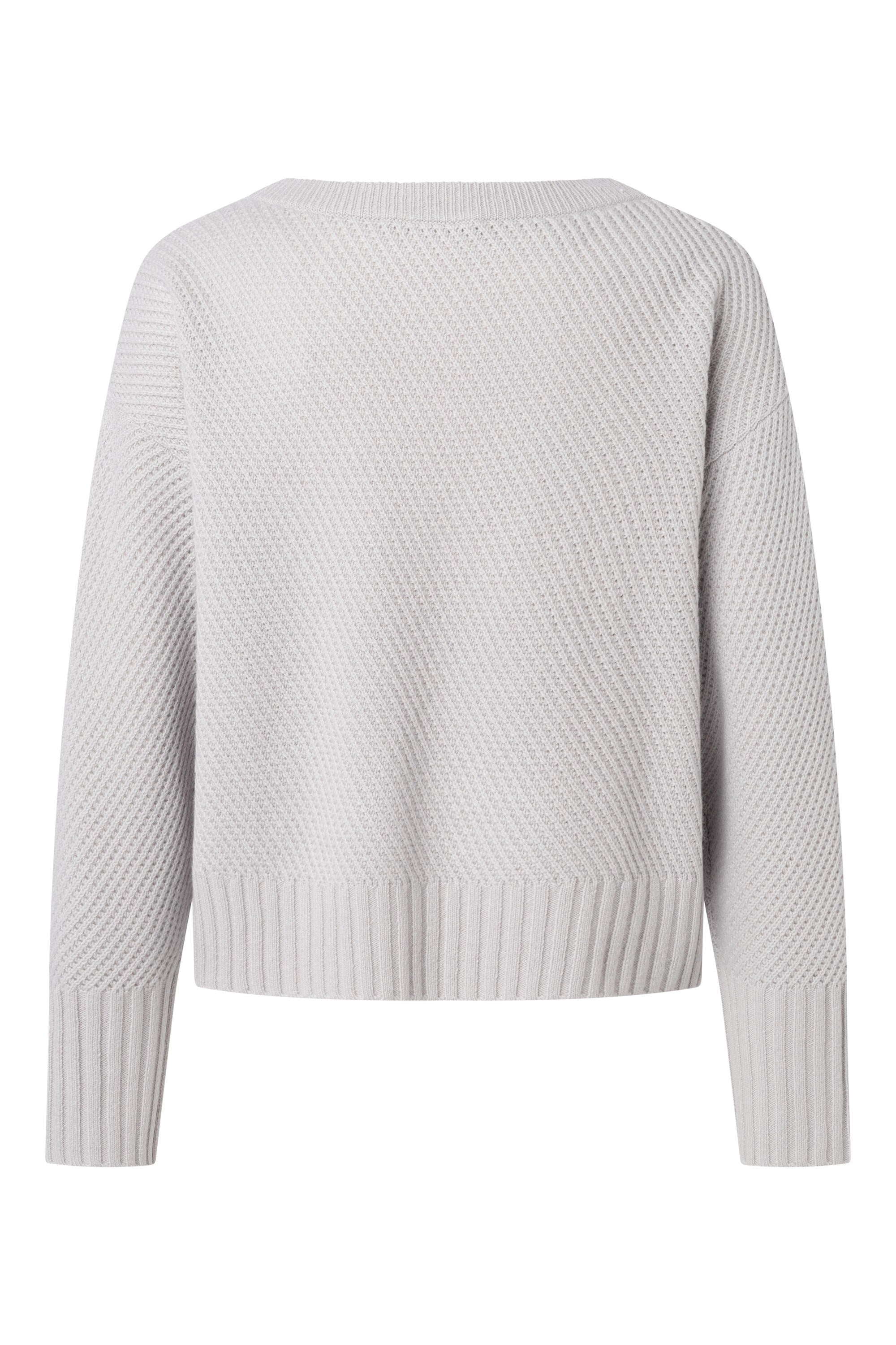 Strickpullover aus Woll-Kaschmir-Mix - Open Beige 298 - Violett