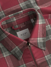 Overshirt kariert aus Baumwolle - 601-Dark Red - Rot