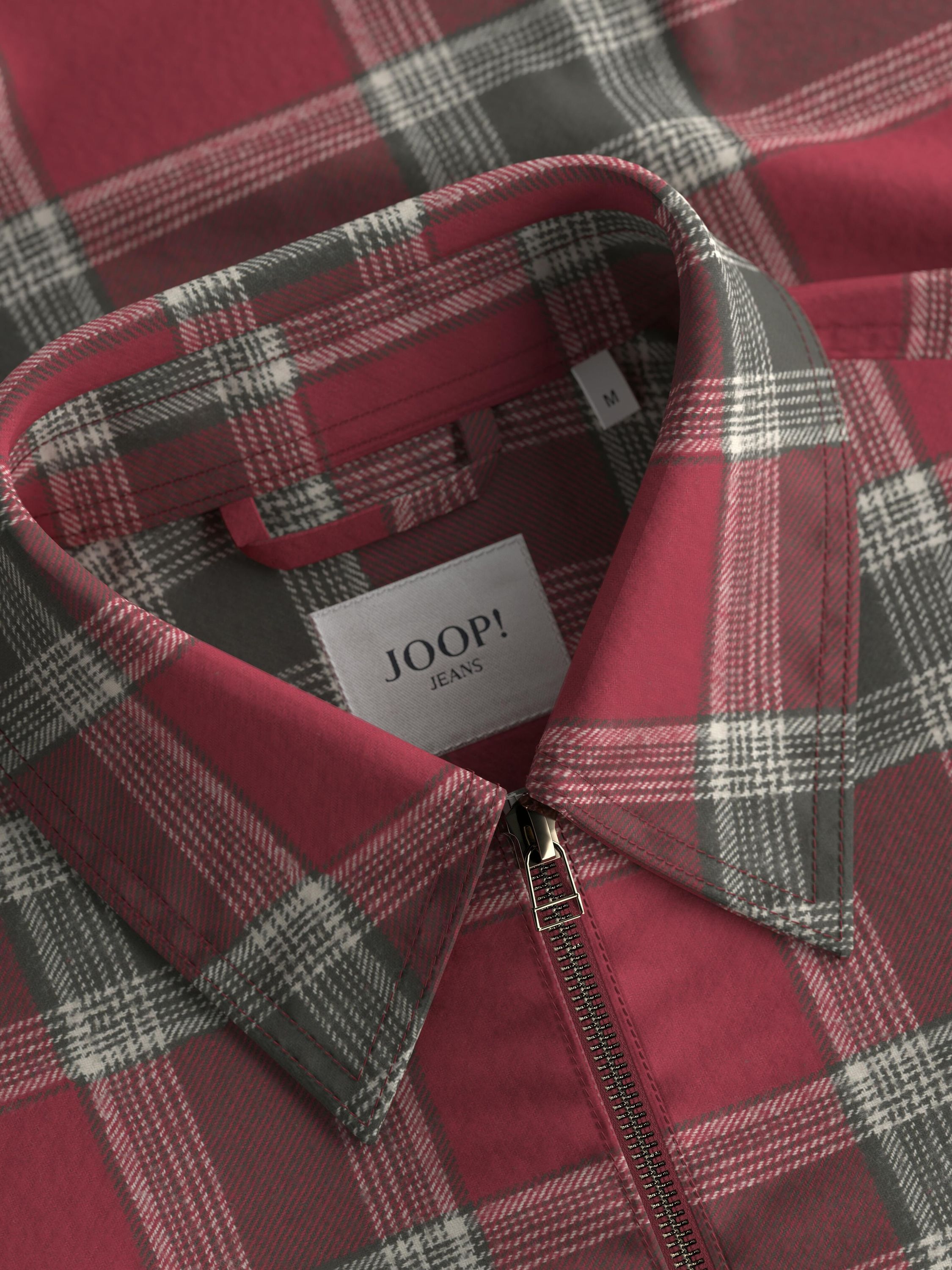 Overshirt kariert aus Baumwolle - 601-Dark Red - Rot
