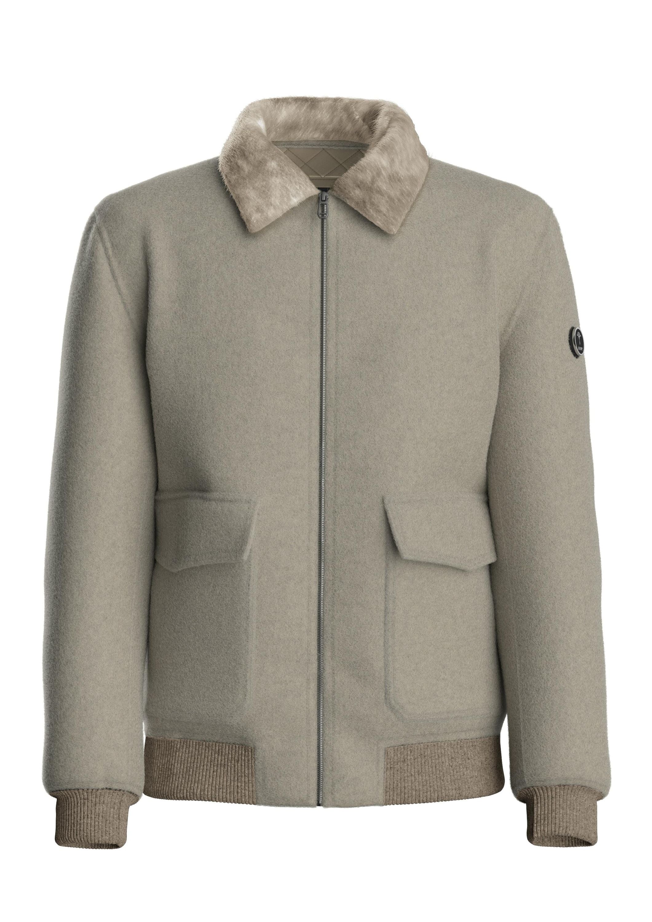 Jacke aus Woll-Mix - 260 - Grau