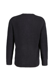 Strickpullover aus Baumwollmix - 001 - Schwarz