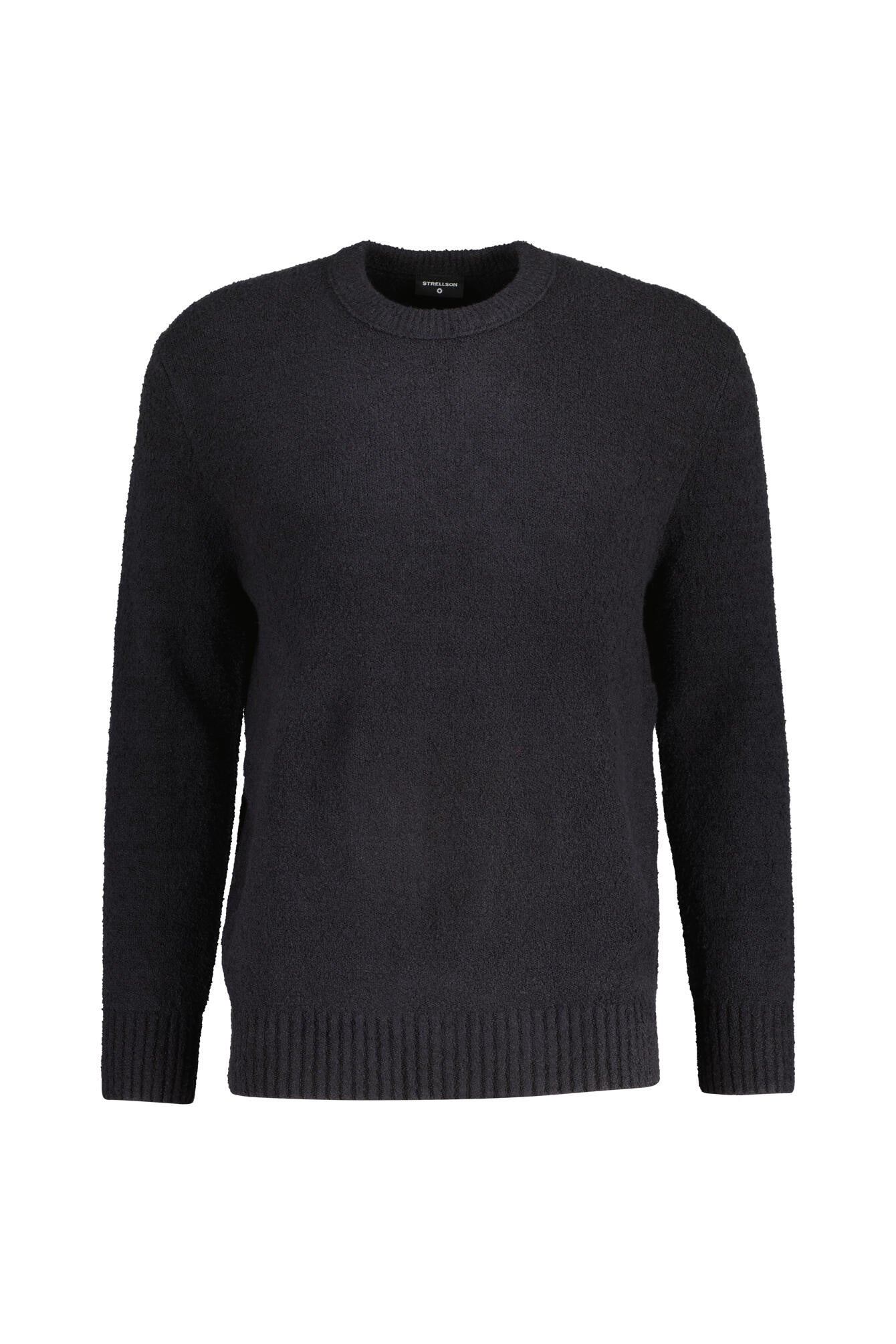 Strickpullover aus Baumwollmix - 001 - Schwarz